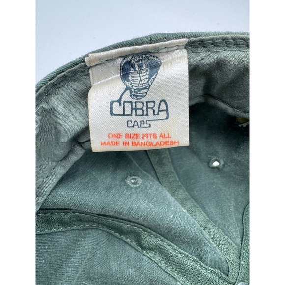 Cobra Caps Mountain Dew Logo Baseball Cap Green Embroidered Adjustable Dad Hat - Picture 6 of 6